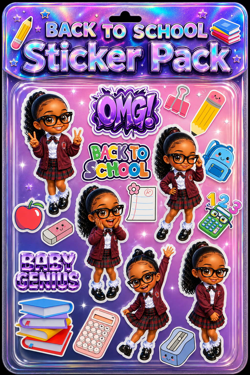 Mini Divas Back To School Stickers